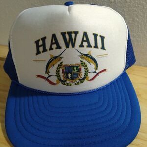 Vintage Hawaii Marlins Logo Snap Back Trucker Hat
